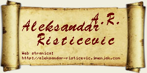 Aleksandar Rističević vizit kartica